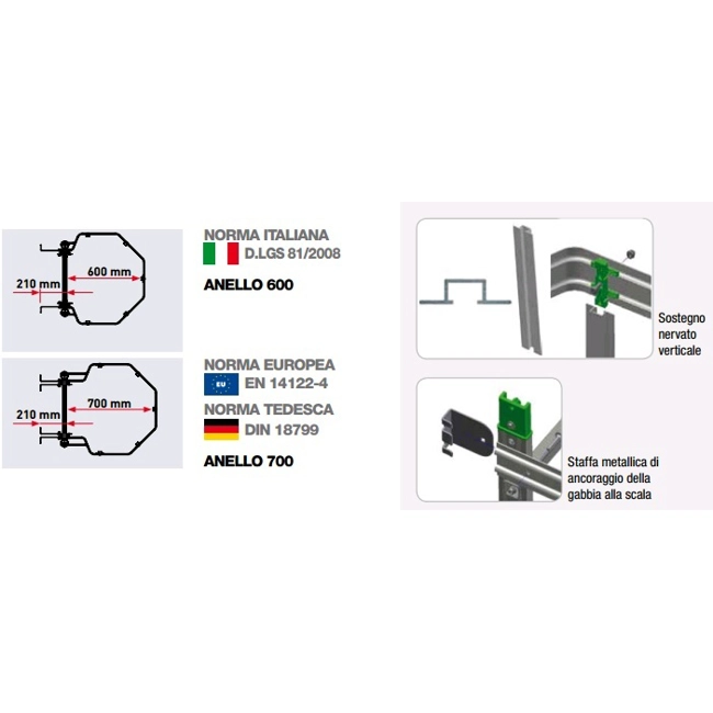 Vendita online Scala alla marinara a gabbia Security System S660